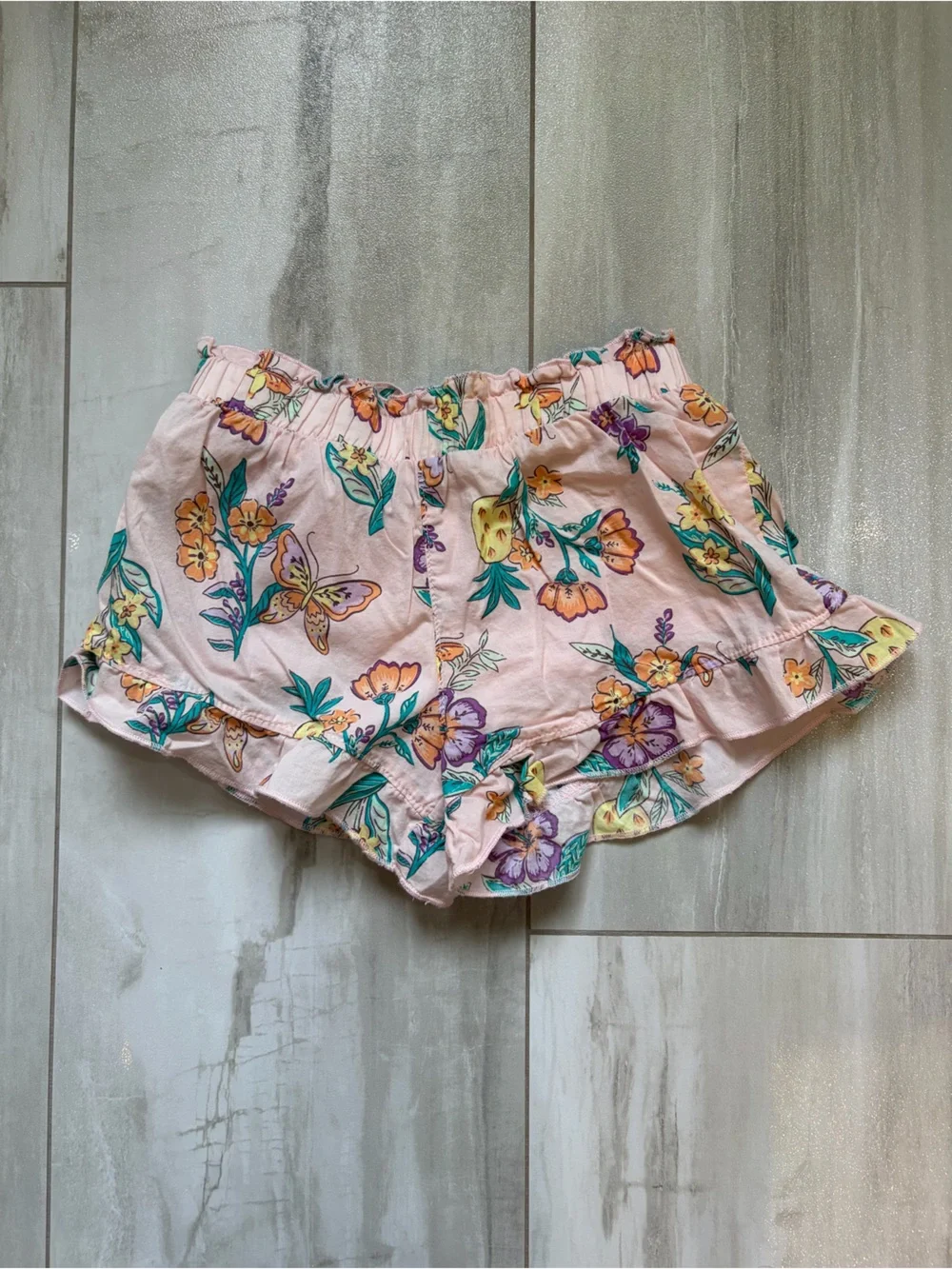 Carters Cotton Cottage Pink Floral Shirt & Ruffled Shorts Matching Set Girls 4T - Picture 11 of 13